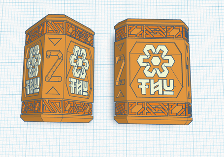 tri grudging símbolo thurian tokens marcadores jogos guerra 3d print model - Mito3D