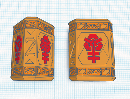 tri grudging símbolo intervir tokens marcadores jogos guerra 3d print model - Mito3D
