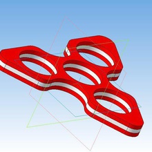 tri spinner 3 pièces jeu handspinner fidgetspinner 3d print model - Mito3D