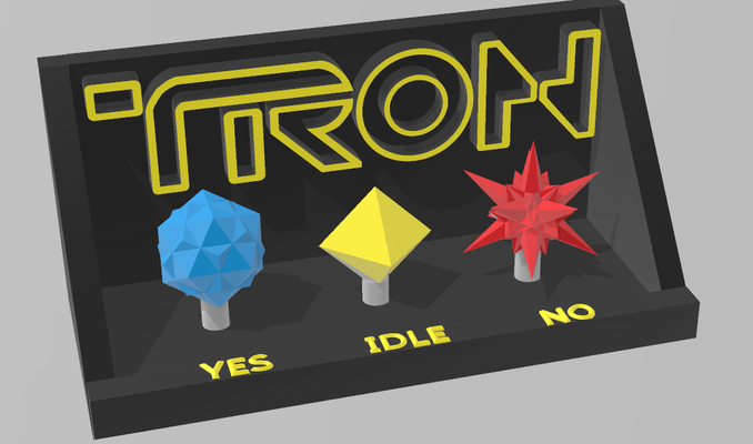 triad of tron complete bits collection art illuminate trilogy no idle states digital decision-making binary captivating 3d print model - Mito3D