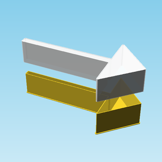 triangle headed verso destra freccia nidible scatola v1 vari 3d print model - Mito3D