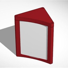 triangle1 lithophan caso 11862 x 8872 mm adaptável gadget montar a caixa 3d print model - Mito3D