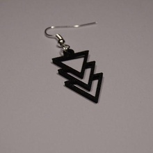 triangle earrings jewelry earring geometric 3d print model - Mito3D