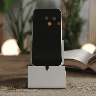 triangle phone holder decor gadget support home phonesxcults 3d print model - Mito3D