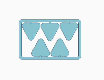 üçgen seçim kartı gitar bas elektrik akustik toplamak enstrüman müzik Kaya klasik kart cüzdan Ayarlamak Toplamak logo şekil 3d print model - Mito3D