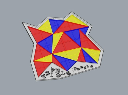 triangle puzzles puzzle simple polygon hard fun brainy 3d print model - Mito3D