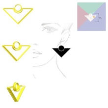 Triangle forme polymère argile coupeurs biscuit coupeur bijoux fabrication outils boucles d'oreilles grec 3d print model - Mito3D