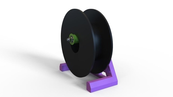 Triangle bobine titulaire soutien 3d print model - Mito3D