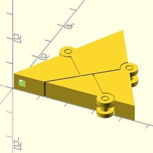 triangle square pendant art decorator math-art customizer openscad necklace math keychain chain 3d print model - Mito3D