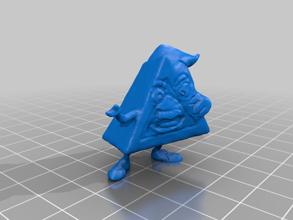 Üçgen adam şekil Sanat heykelcik minyatür oyuncak üçgen yaratıklar hayali efsaneler karakterler 3d print model - Mito3D