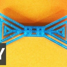 triangles bow tie - fashion accessories moo style 3d print model - Mito3D