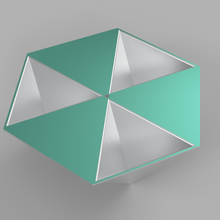 triangles pot 3d print model - Mito3D