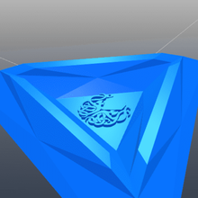 triangular cthulhu cenicero triángulo casa 3d print model - Mito3D