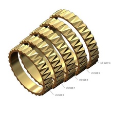 üçgensel yönler motif grup 3d Yazdır model yönlü faset geometrik yüzük düğün nişan moda takı yazdırılabilir altın gümüş mücevher sterlin modern düşük profil elmas Desen parlak 3d print model - Mito3D