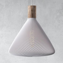 triangular honeycomb mesh lamp home shade light lighting furniture architecture design 3d print model - Mito3D