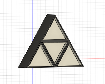 triangolare guidato lampada casa murale divertimento decorazioni giochi 3d print model - Mito3D