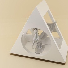 triangular shelf 3dmax stl autocad jpg 3ds dxf house triangle 3d print model - Mito3D