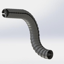 triaxis cavo tubo guida catena strumento la rotazione libero grado 360 flessibile flex tri alloggiamento 3d print model - Mito3D