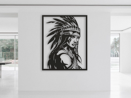 tribal chief 2d art 3d print model - Mito3D