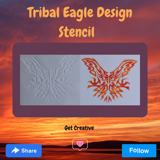 tribal eagle design stencil Art airbrush décor template pattern painting art abstract tattoo spray t-shirt 3d print model - Mito3D
