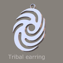 tribal earring v2 jewelry earrings celtic valentine valentines day 3d print model - Mito3D