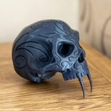 tribal sabre tooth skull art horror fantasy teeth 3d print model - Mito3D