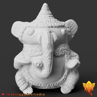 tribal style ganesh hindu god elephant mouse 3d print model - Mito3D
