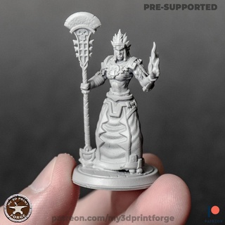 tribe troll female priest staff fantasy dnd pre-supported 32mm toy resin stl warcraft attack tabletop zandalari shadow 3d print model - Mito3D