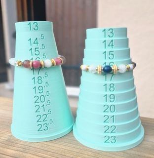 triboulet bracelet jewelry beads pearl handicraft handle tower circumference diy centimeter cm 3d print model - Mito3D