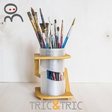 tric&tric pen holder made in italy design supportless easy print 3d print model - Mito3D