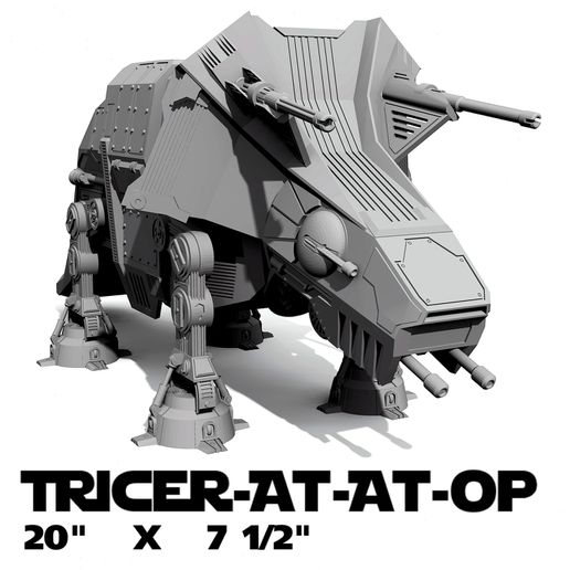 tricer at op Krieg Sterne Gehhilfe Dinosaurier Gadget Star Kriege Triceratop Stegosaurus Platz Modell Raumfahrzeug 3D print model - Mito3D