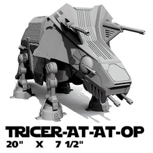 tricer at op Guerra Estrelas andador dinossauro gadget Estrela guerras triceratop estegossauro espaço modelo nave espacial 3d print model - Mito3D