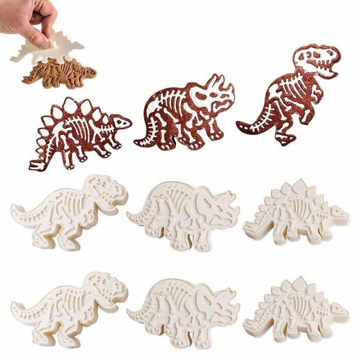 triceratops cookie cutter home dino crackers dinosaur 3D print model - Mito3D