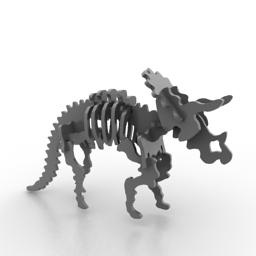 Triceratops Dinozor oyun oyuncak 3d print model - Mito3D