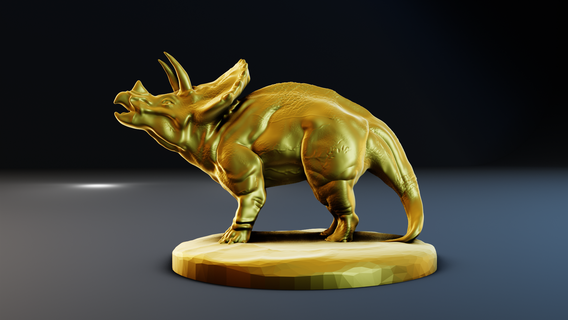 triceratops dinosaur stl tabletop miniature animal dino jurassic park toy 3d print model - Mito3D