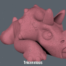 triceratops fácil de impressão sem apoio a arte supportless escultura modelo figura dinossauro dino dos desenhos animados bebê animais 3d print model - Mito3D