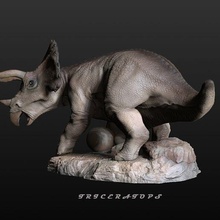 triceratops ovo dinossauro animal pré histórico stl 3dprint 3d print model - Mito3D
