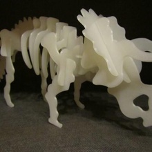 triceratops de puzzle en 3d kit construcción juego dino dinosaurus 3d print model - Mito3D