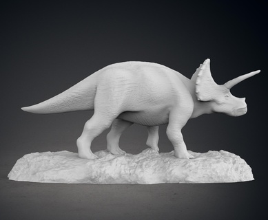 triceratops estatua dinosaurio jurásico animal reptil prehistórico t rex velociraptor escultura monstruo 3d print model - Mito3D