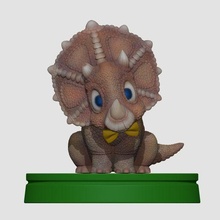 triceratops juguete dinosaurio Arte divertido 3d impresión t rex 3d print model - Mito3D
