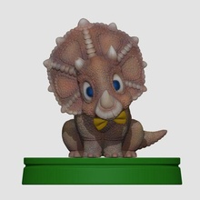 Triceratops Spielzeug Dinosaurier Kunst Spaß 3d drucken rex 3d print model - Mito3D