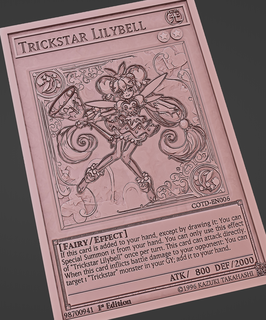 trickstar lilybell - yugioh anime manga duel cards konami yugi game cardgame relief 3d print model - Mito3D