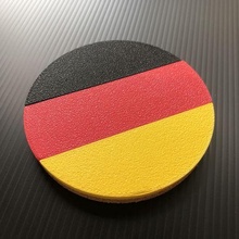 tricolore drapeau verre Coaster boisson Allemagne France Italie Russie Belgique Deutschland dyi table pays décor 3d print model - Mito3D
