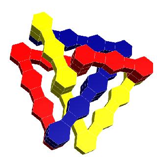 tricyclic knot 1 structural geometry math model stem education geometric topology 3d print model - Mito3D