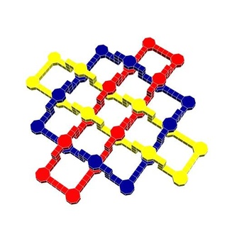 triciclico collegamento 1 strutturale geometria matematica modello stelo formazione scolastica geometrico topologia 3d print model - Mito3D