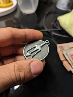 trident keychain 3d print model - Mito3D