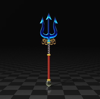 trident om aum sembol silah yoga kuyumculuk Shiva Neptün 3d print model - Mito3D