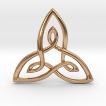 trifolium knot pendant jewelry pendulous trifolio 3d print model - Mito3D
