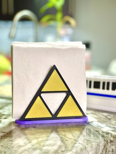 triforce serviette halter unterstützung zuhause haus legende of zelda verknüpfung hyrule küche dekor 3d print model - Mito3D