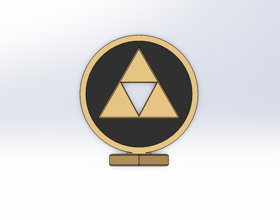 triforce trophée art Zelda 3d print model - Mito3D
